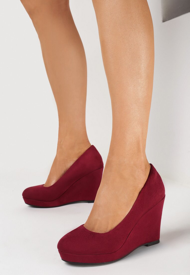 Pantofi cu toc Bordo