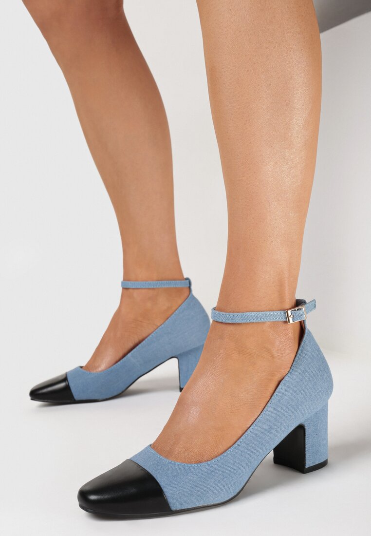 Pantofi cu toc Albastru deschis