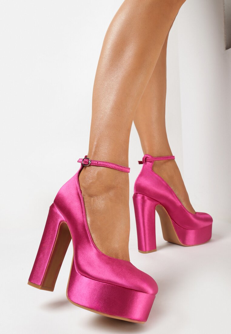 Pantofi cu toc Fucsia