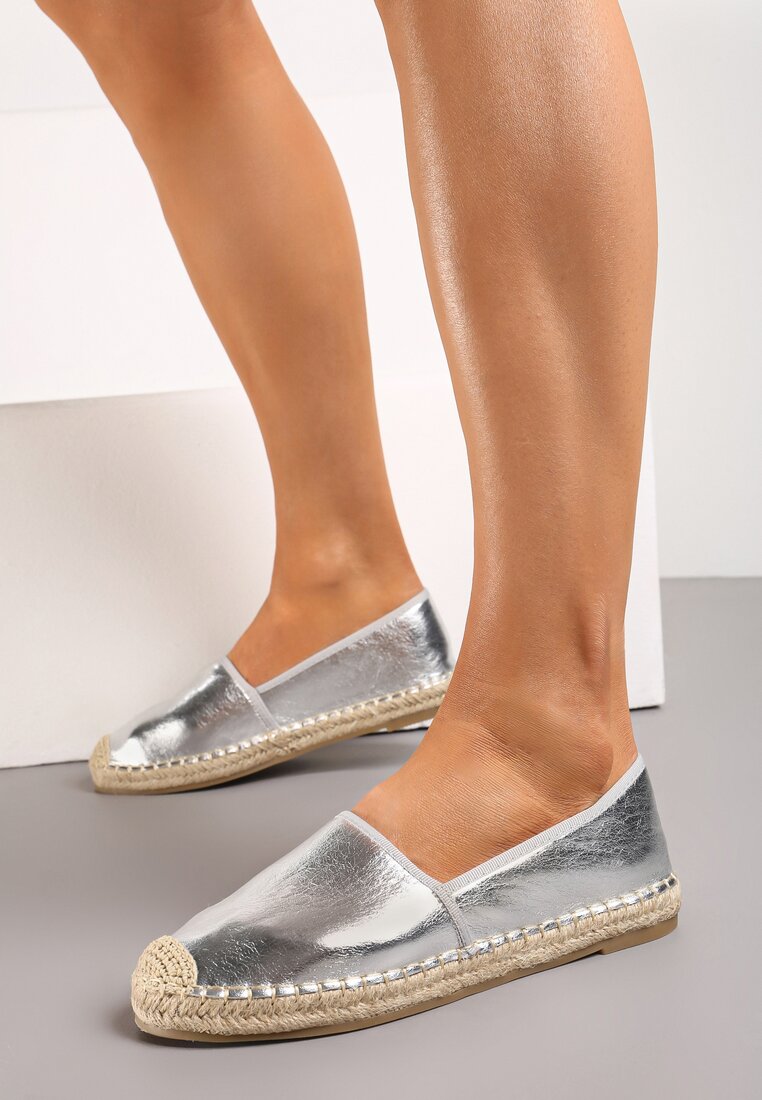 Espadrile Argintii