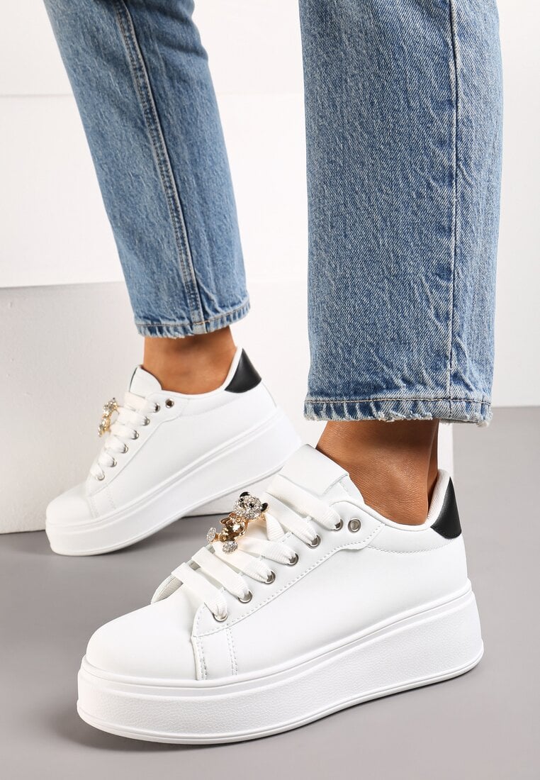 Sneakers Alb cu negru