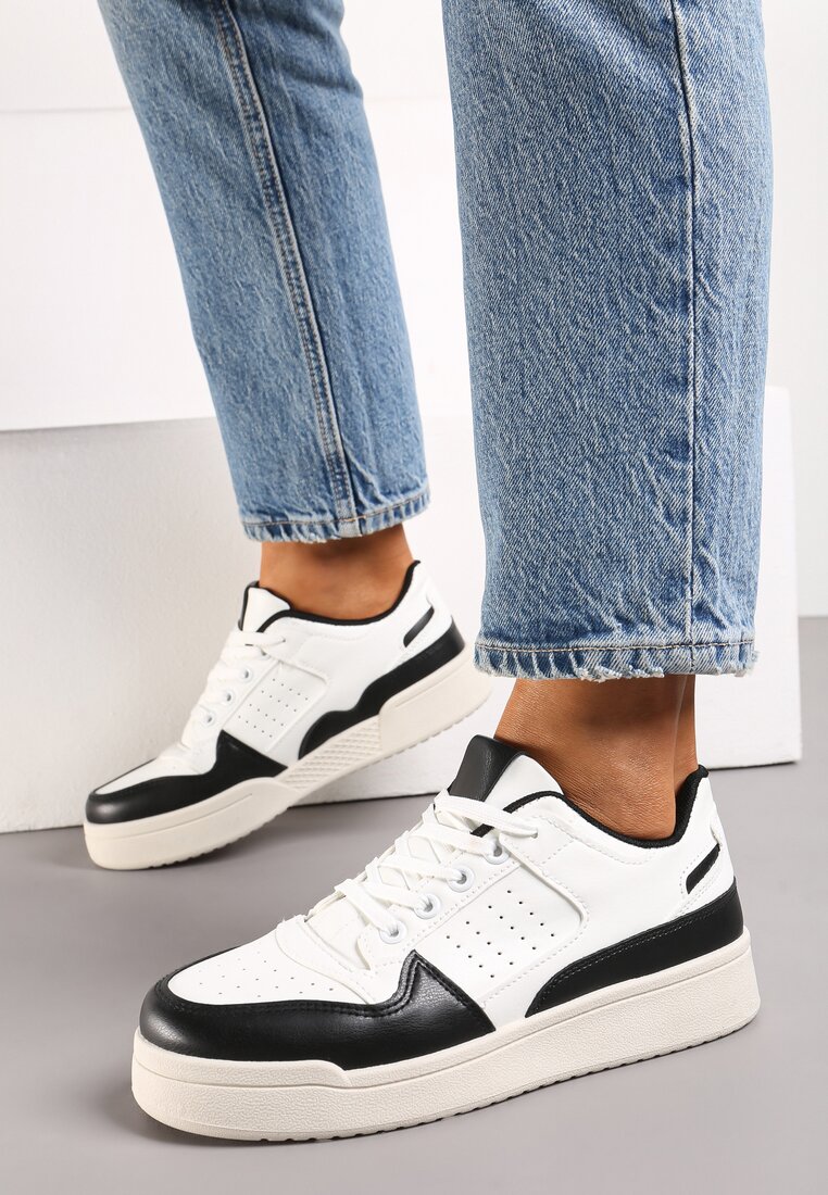 Sneakers Negru cu alb
