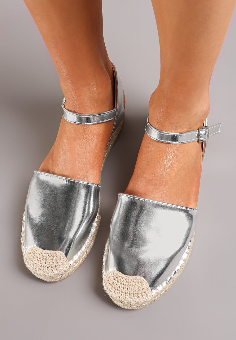 Espadrile Argintii