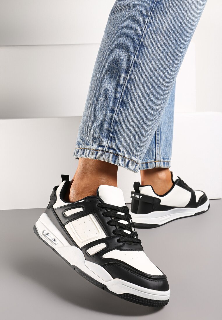 Sneakers Alb cu negru