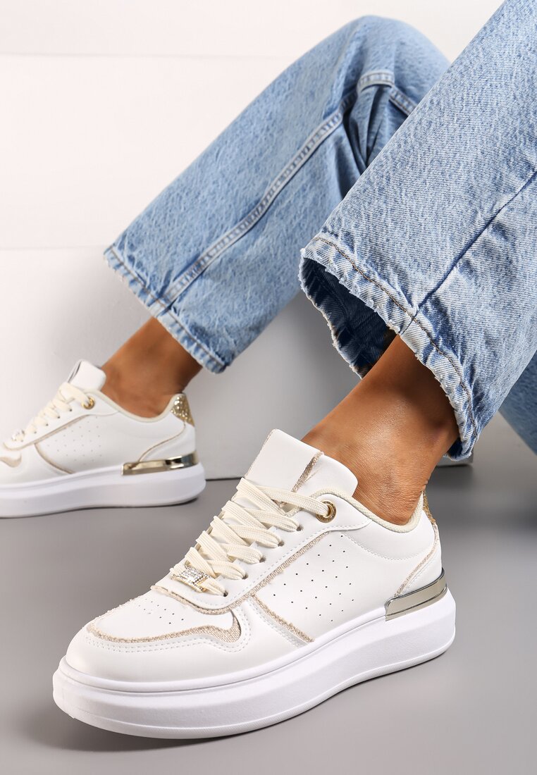 Sneakers Bej cu Alb