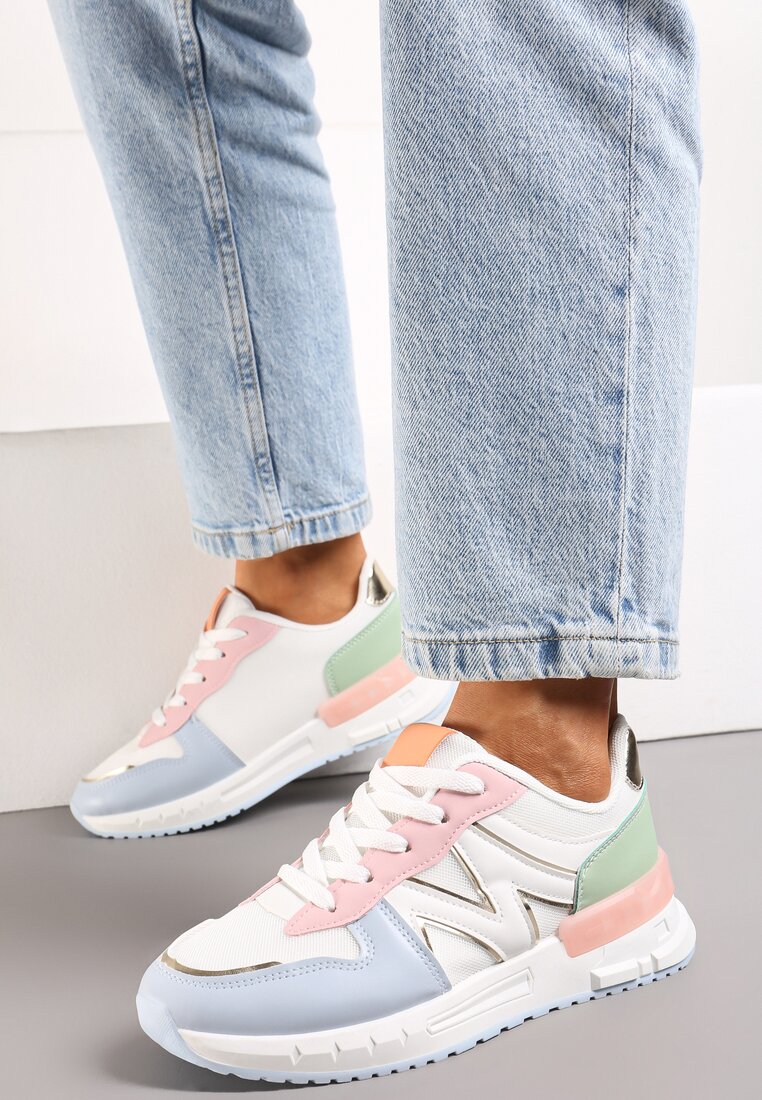 Sneakers Alb cu albastru