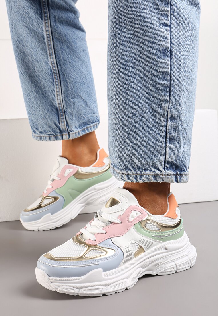 Sneakers Alb cu albastru