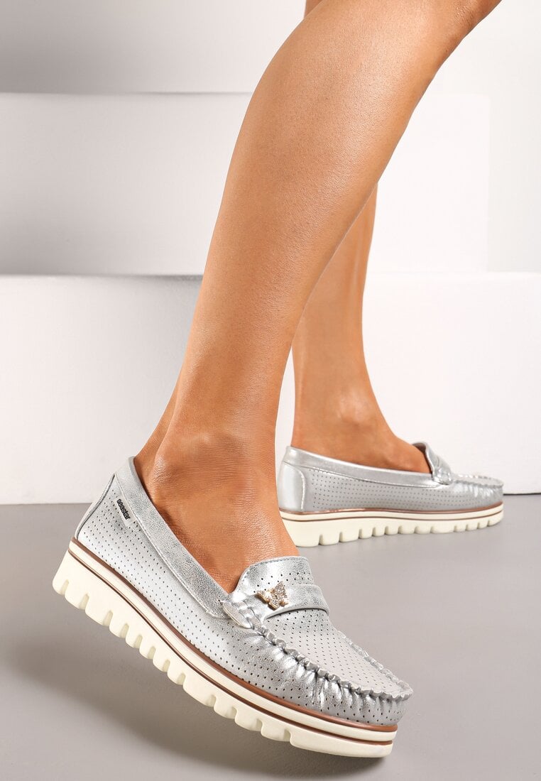 Pantofi casual Argintii