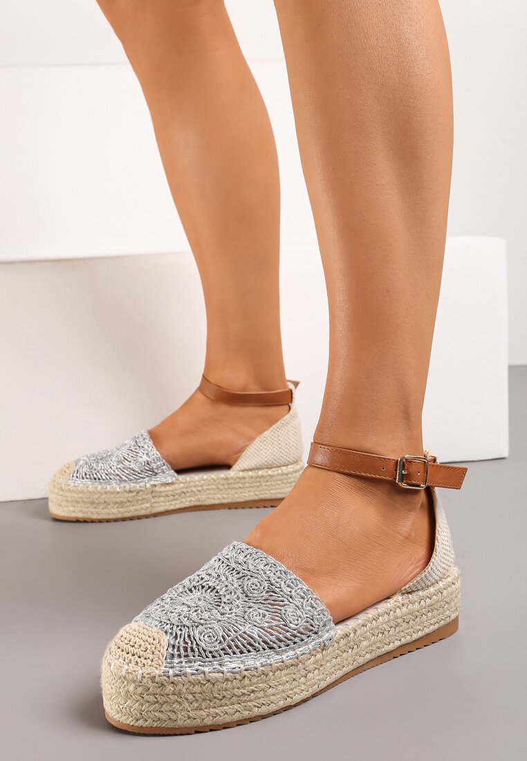 Espadrile Argintii