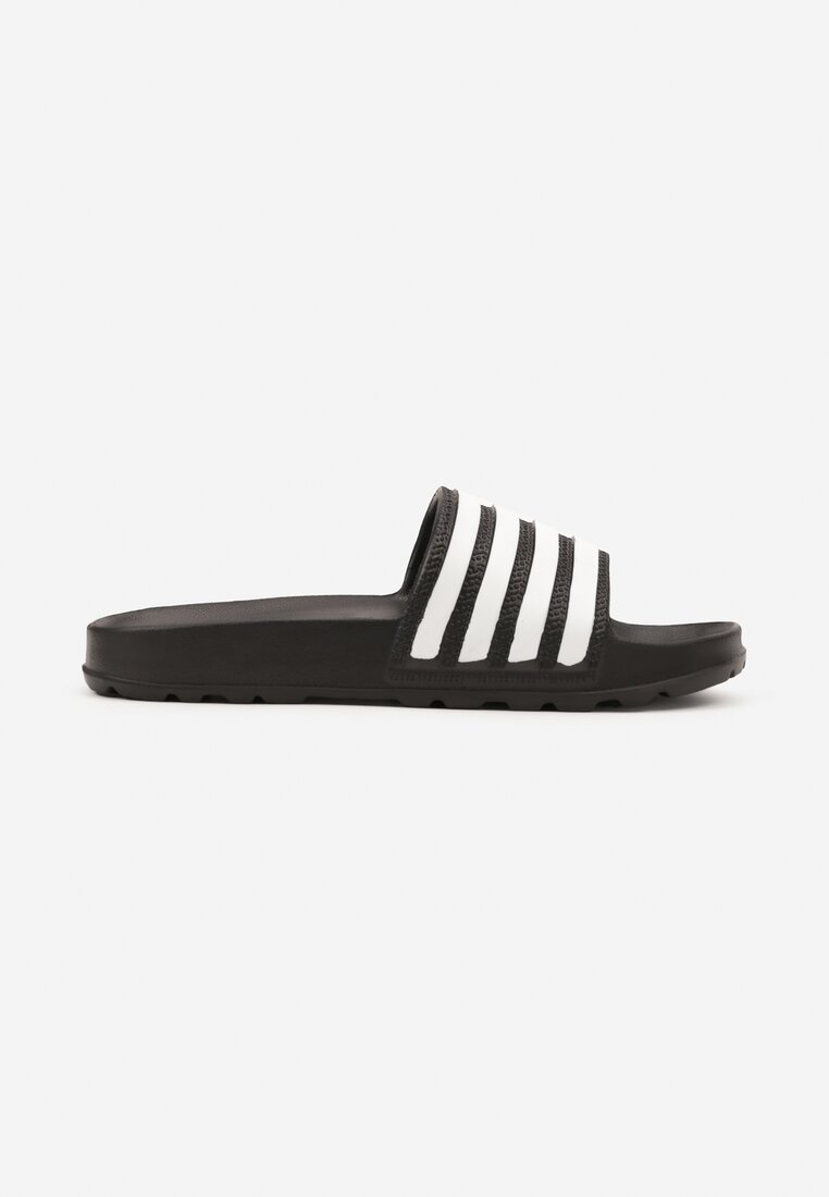 Papuci Negru cu alb