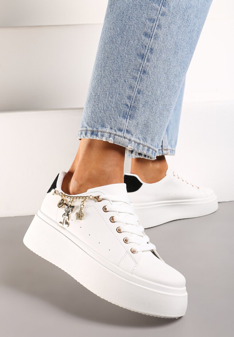 Sneakers Alb cu negru
