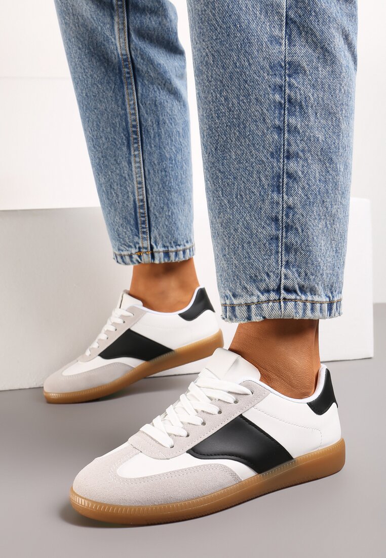 Sneakers Alb cu negru