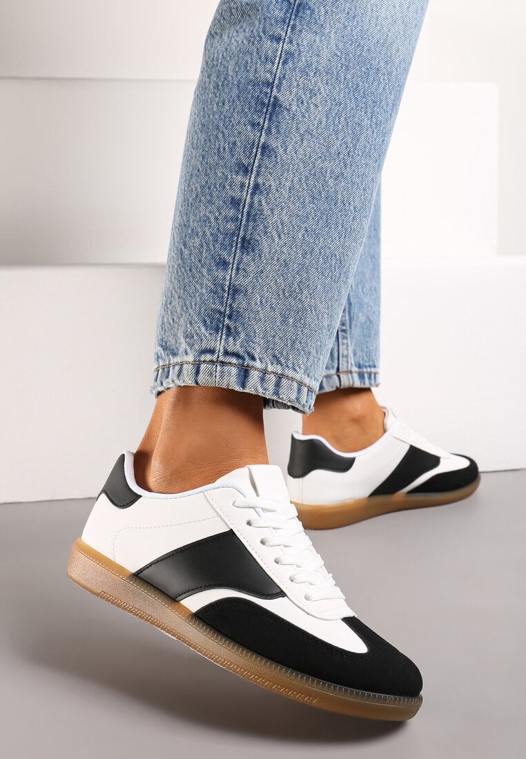 Sneakers Teniși Negru-Alb cu design clasic până la gleznă Satrama