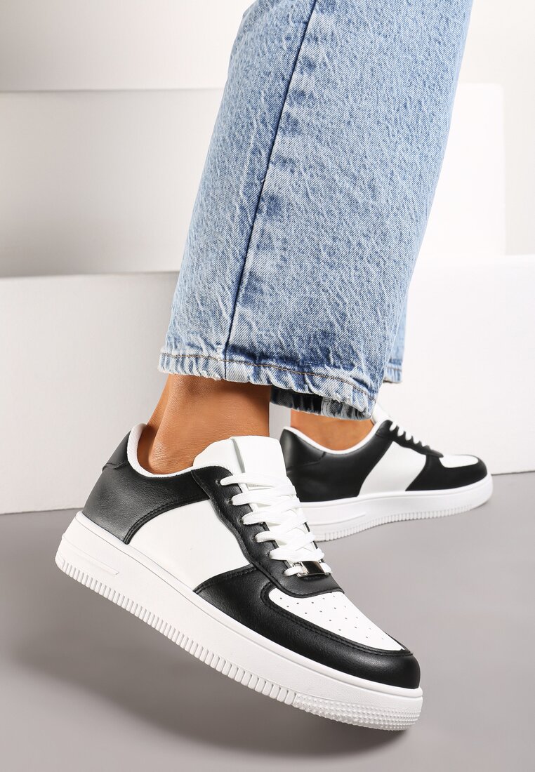 Sneakers Alb cu negru