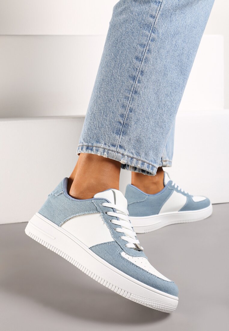 Sneakers Alb cu albastru