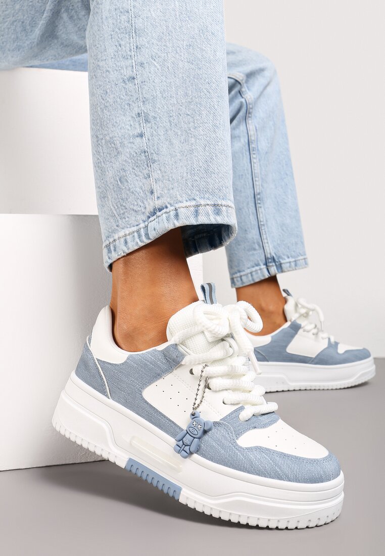 Sneakers Alb cu albastru