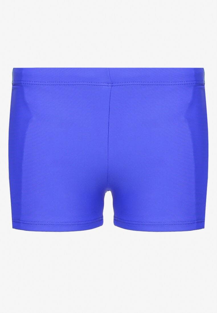 Boxeri de baie albaștri cu o dungă decorativă pe laterale Ladulila