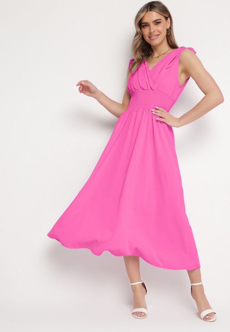 Rochie Rozalie cu Decolteu petrecut pe Bretele subțiri Cloș Lantia