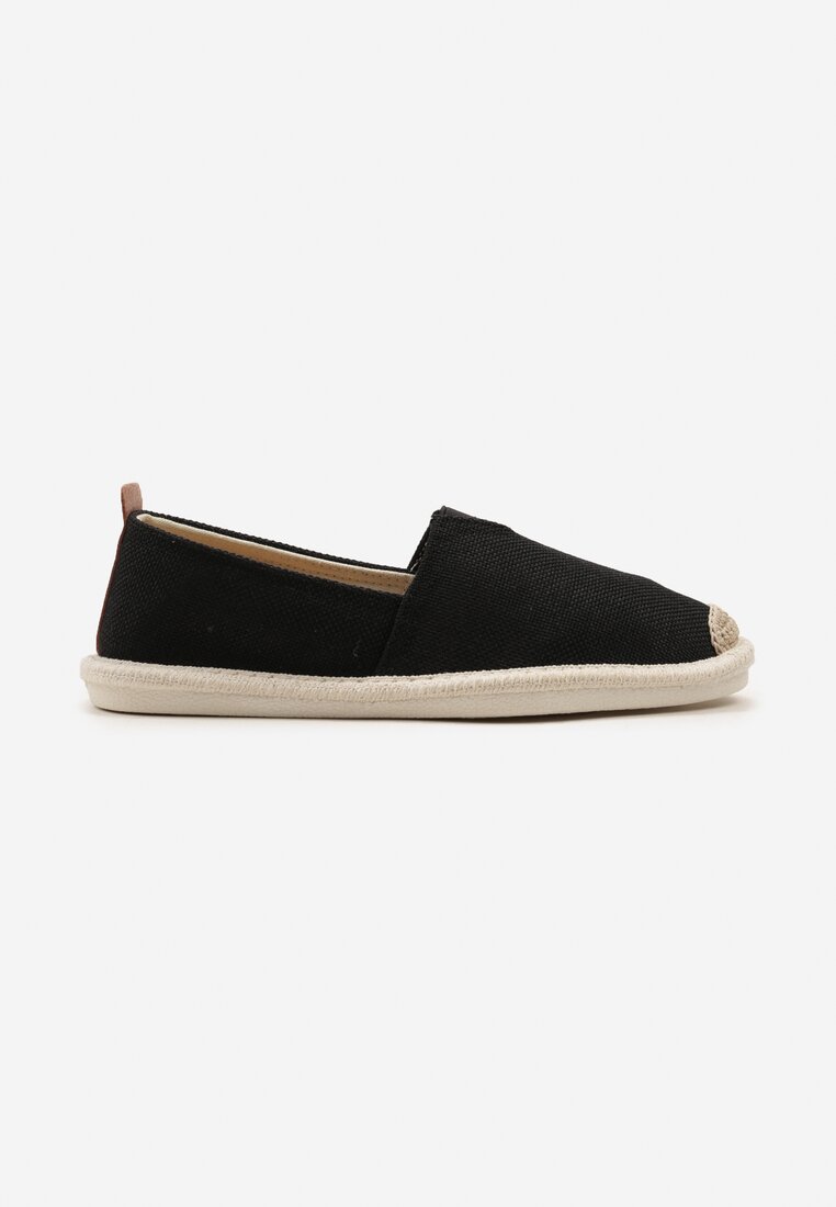 Tenisi Mocasini Negri Slip-on cu Talpă Plată cu Inserție din Piele Ecologică Lomena