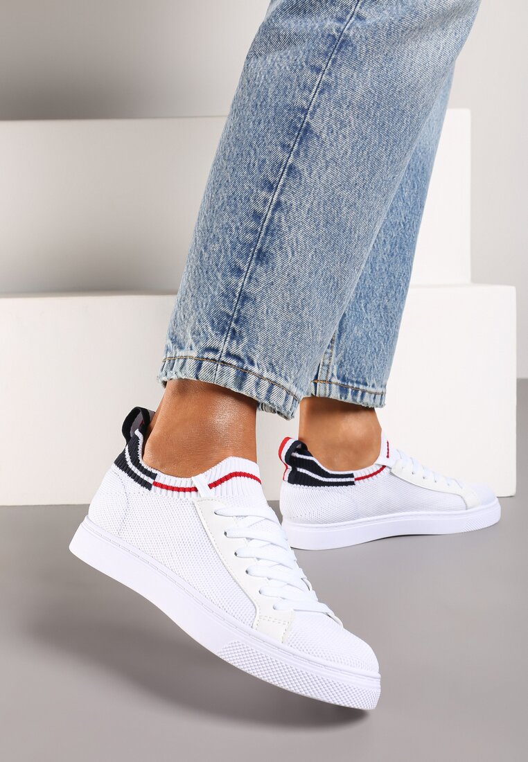 Sneakers Alb cu bleumarin