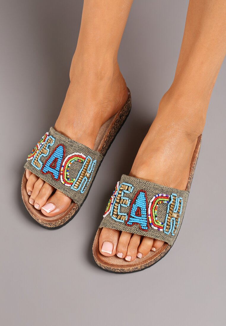 Papuci Verde închis