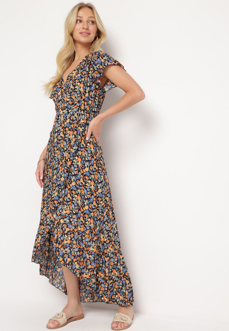 Rochie Neagră cu albastru