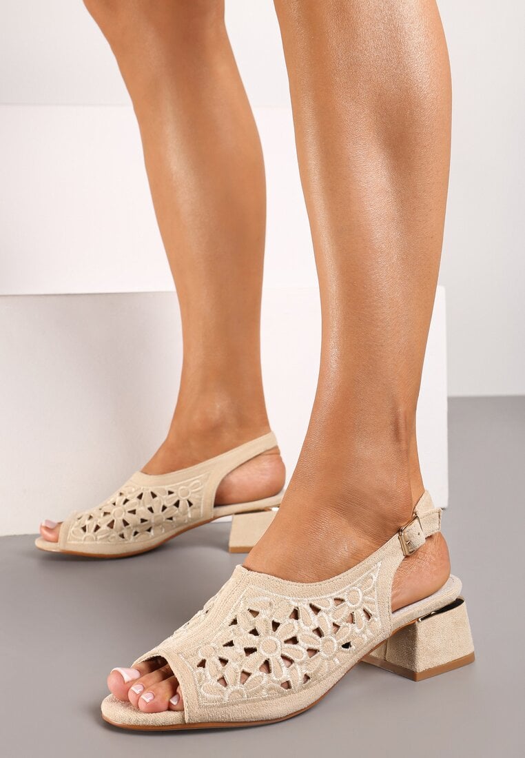 Sandale Bej cu auriu