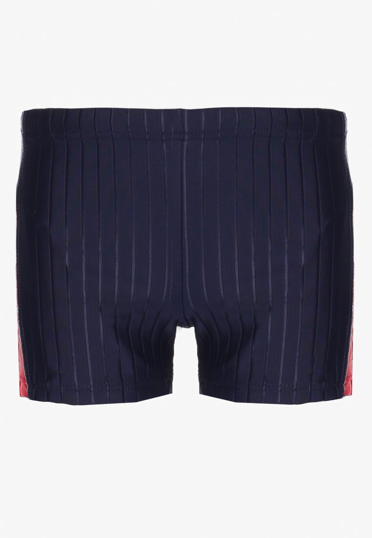 Boxeri de baie Bleu-marin și Roșu cu șnur Viknella