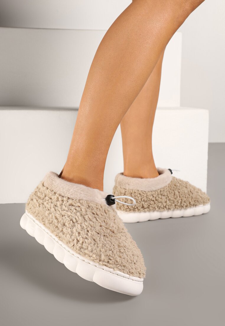 Papuci de casă Bej închis