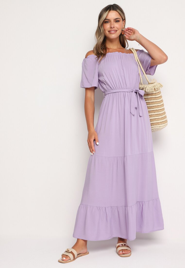 Rochie mov din Viscoză Telephanassa