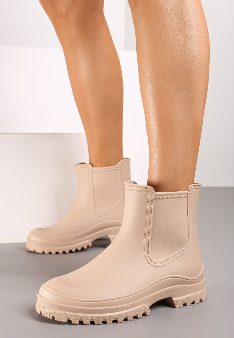 Cizme de cauciuc Bej