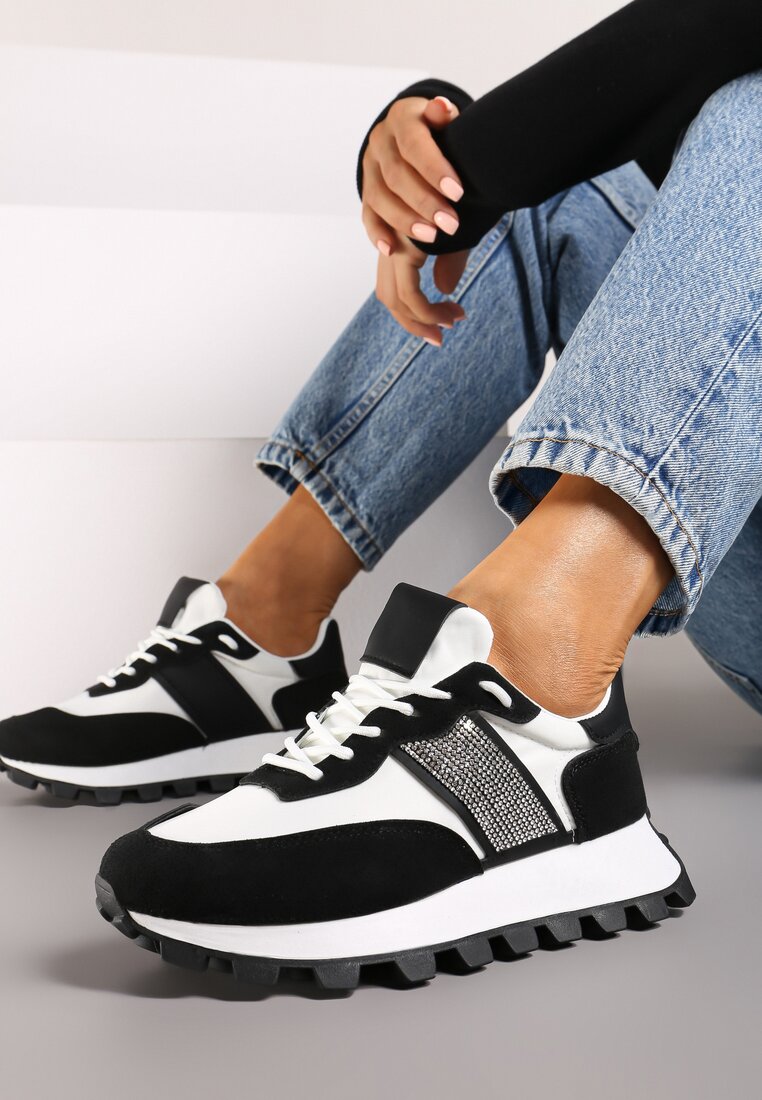 Sneakers Negru cu alb
