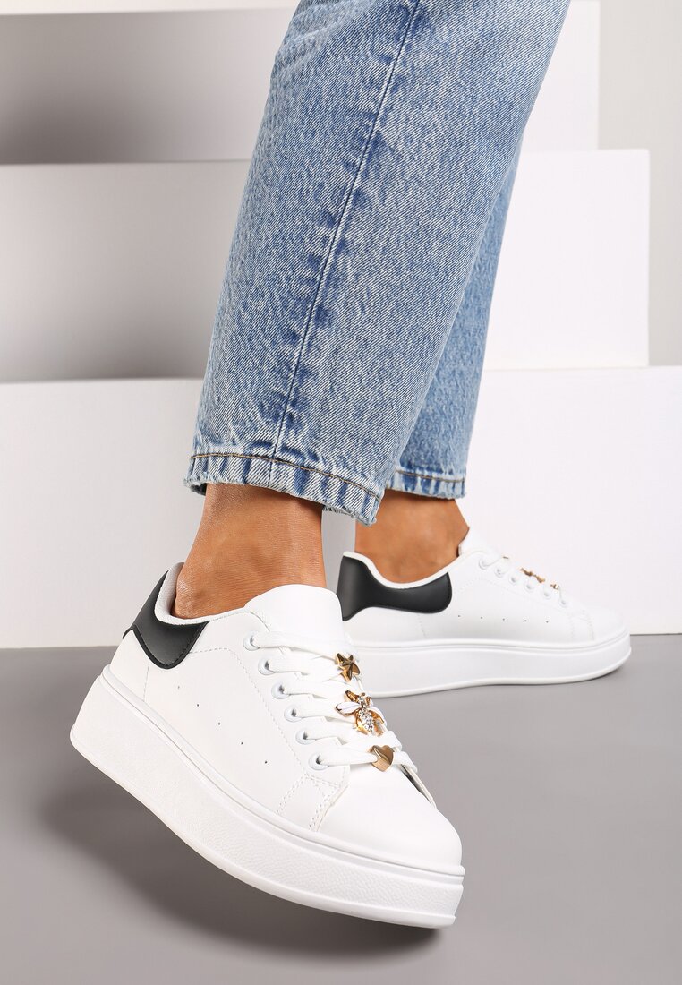 Sneakers Alb cu negru