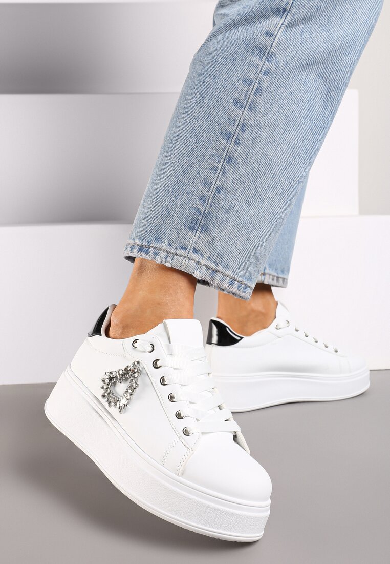 Sneakers Alb cu negru