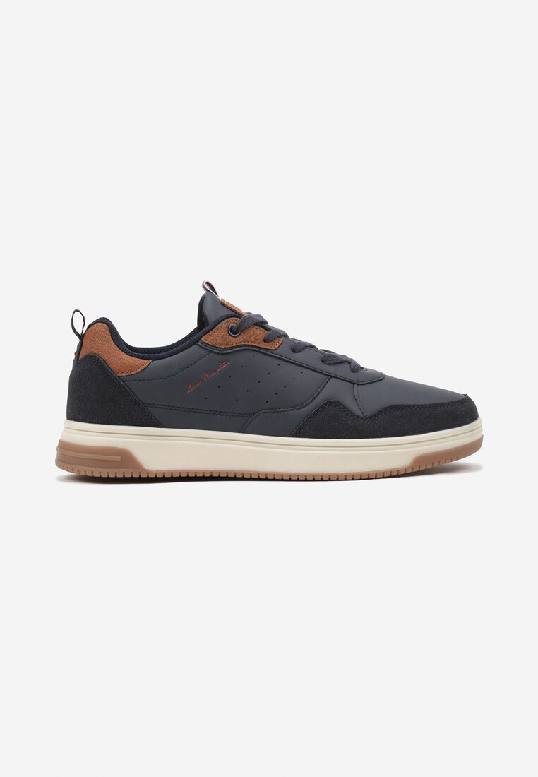 Pantofi sport Bleumarin cu maro