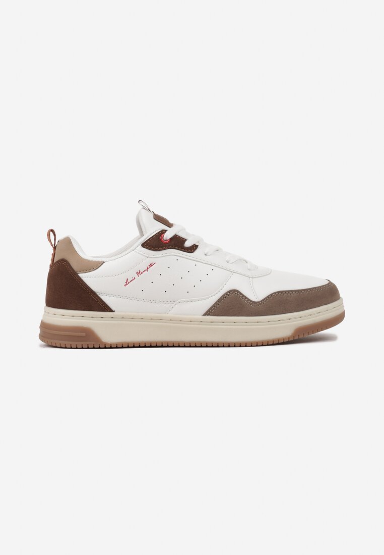 Pantofi sport Alb cu maro