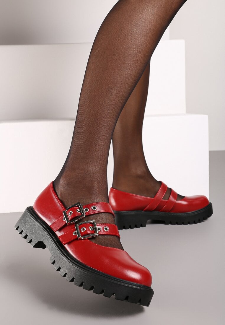 Pantofi casual Bordo