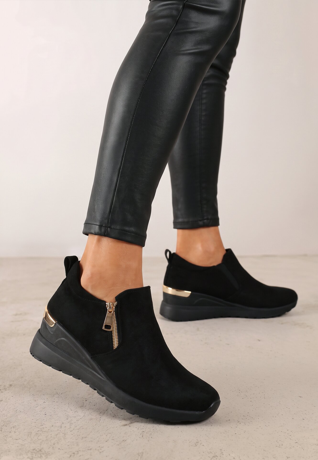 Sneakers Negru cu argintiu