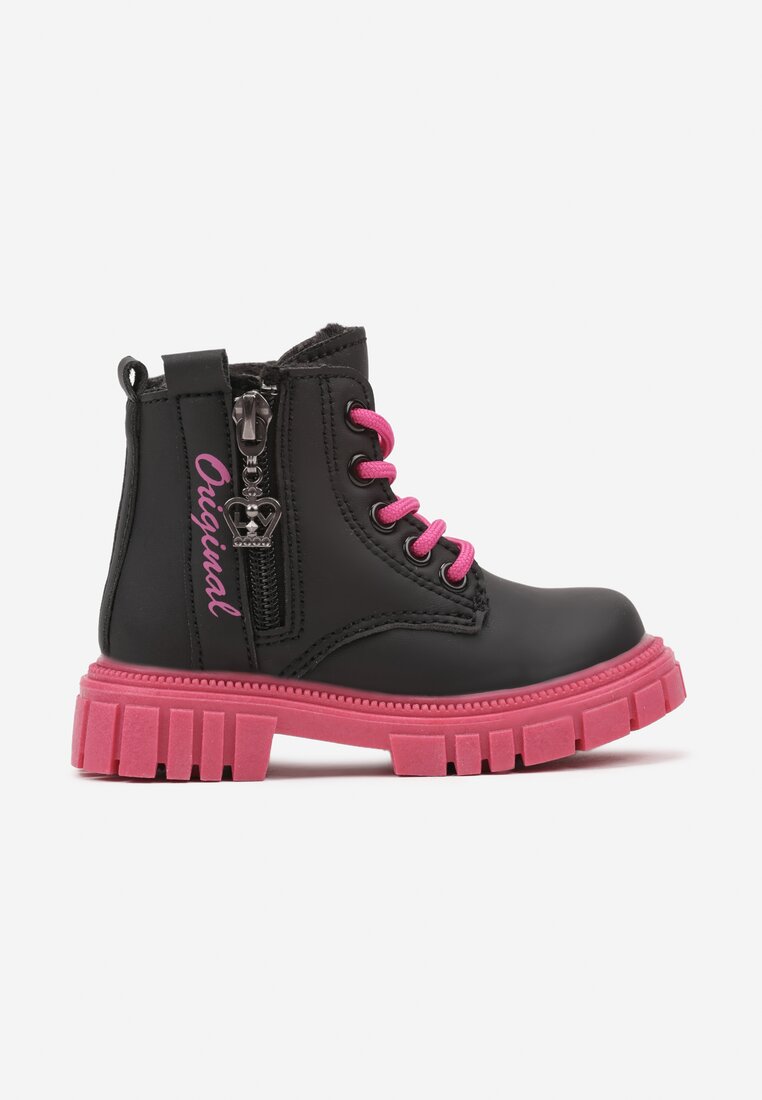 Bocanci Negru cu fucsia