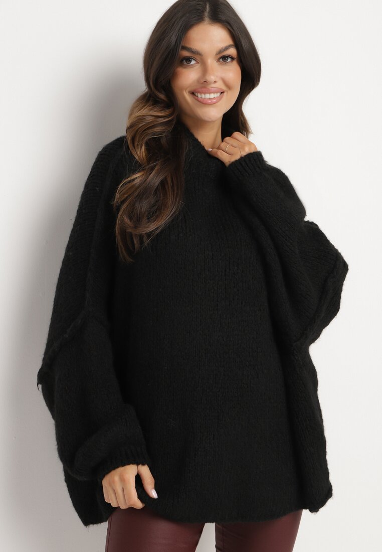 Pulover pe gât Negru