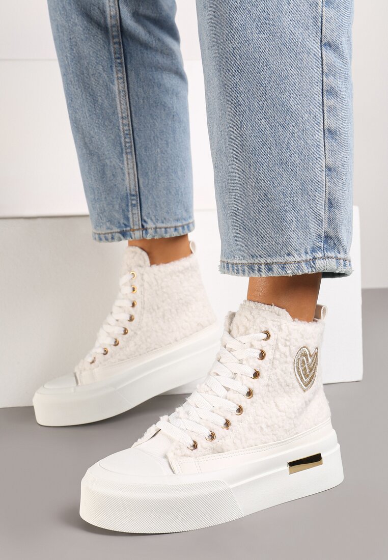 Teniși înalți Albi