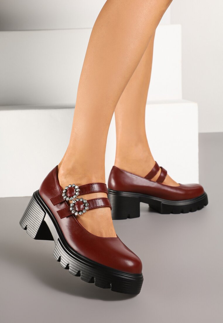 Pantofi casual Bordo