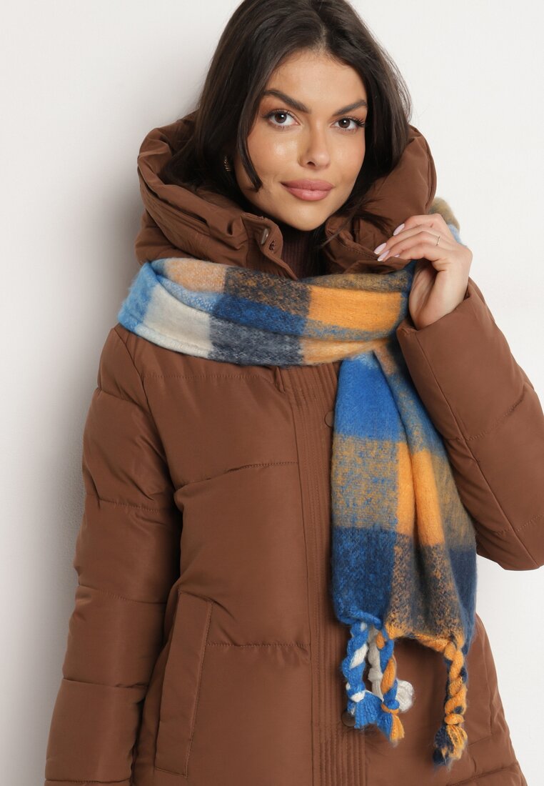 Fular Albastru cu bleumarin