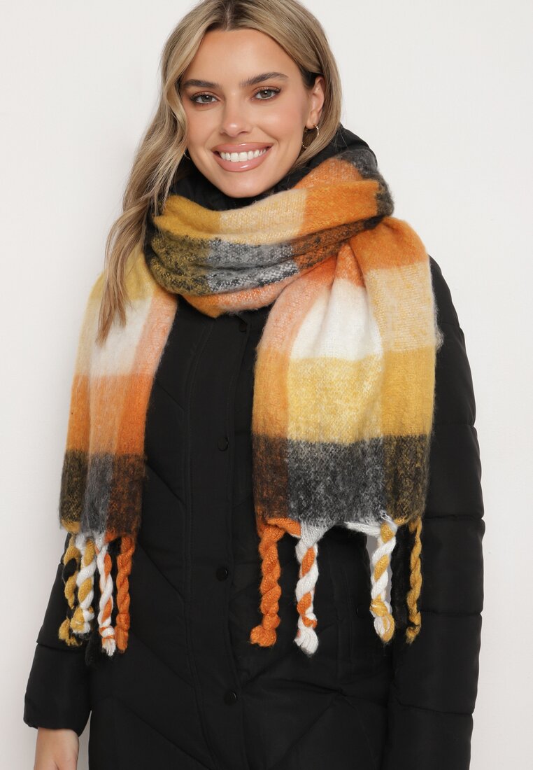 Fular Galben cu bleumarin