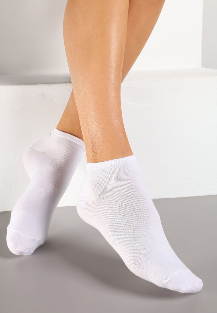 Șosete invizibile Albe Set de 3 perechi din bumbac Venethis