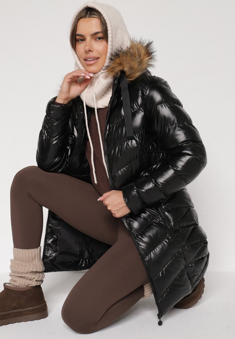 Geacă Neagră cu maro