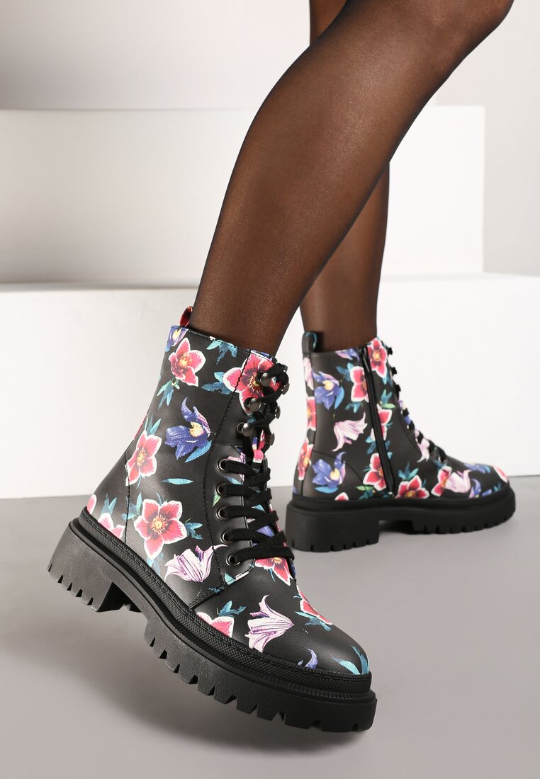 Botine Negru cu verde
