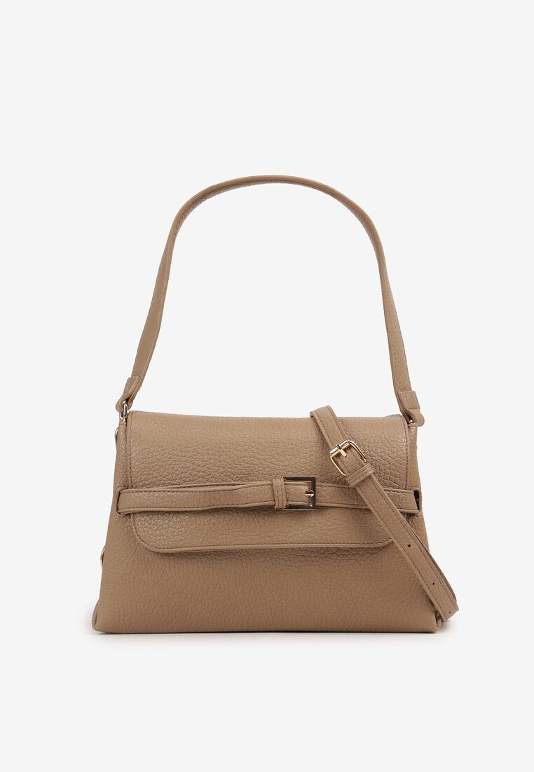 Geantă de poștaș Elegantă Maro Deschis cu mâner și curea suplimentară Seamoria