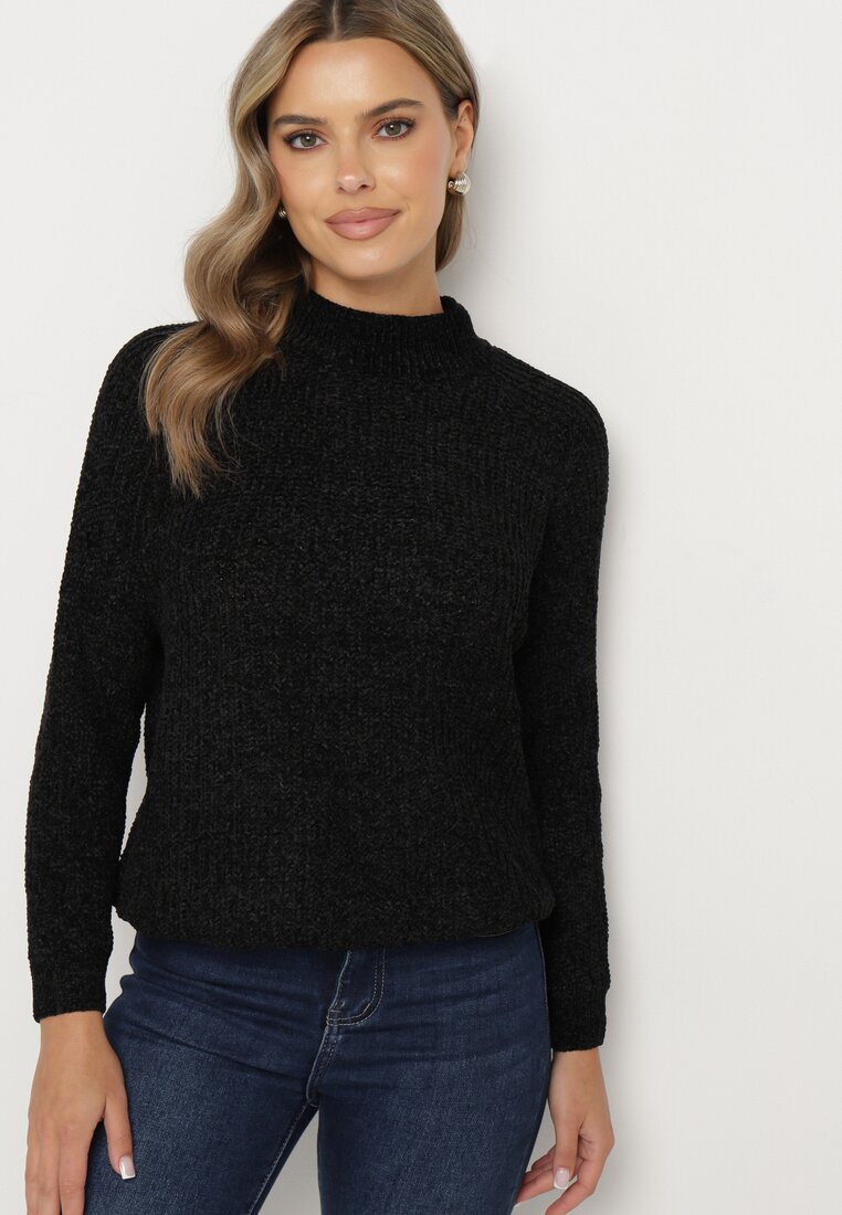 Pulover pe gât Negru