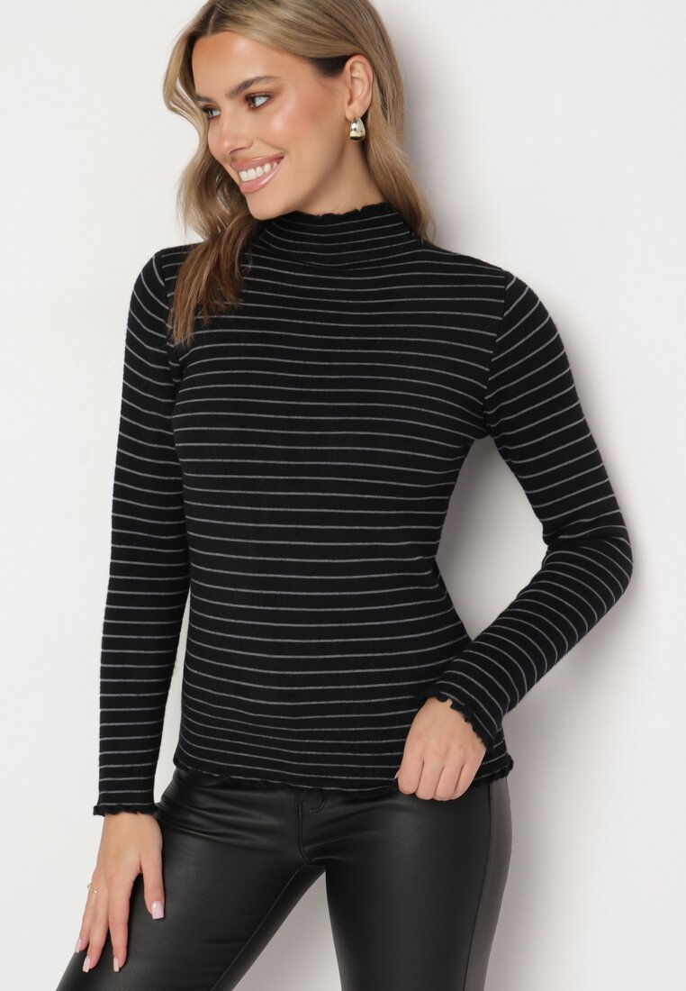 Pulover pe gât Negru